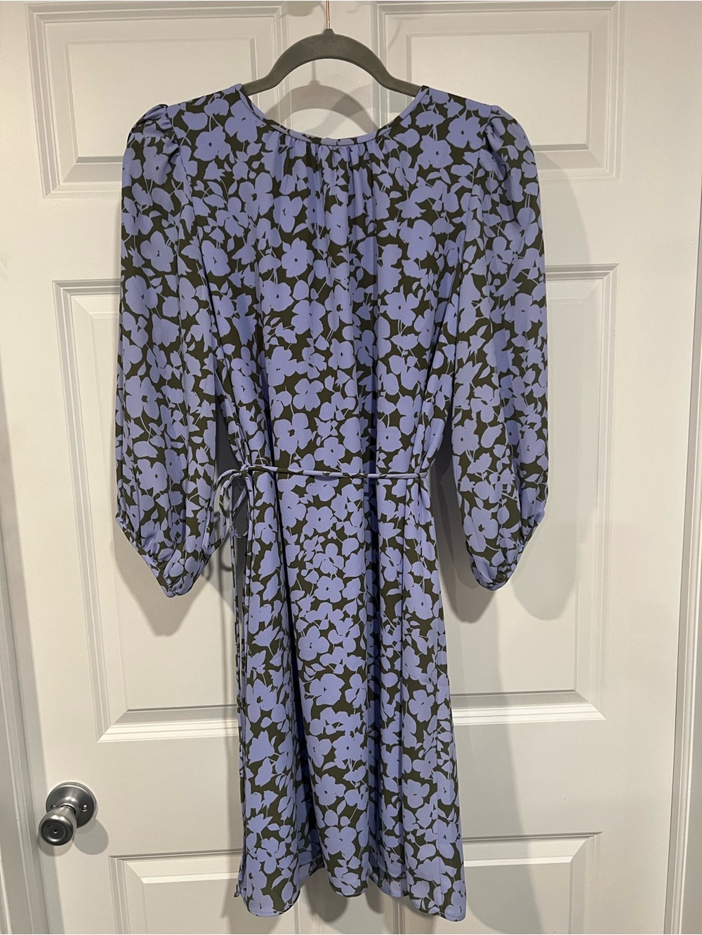 Ann Taylor Lavender and Olive Floral Print Dress